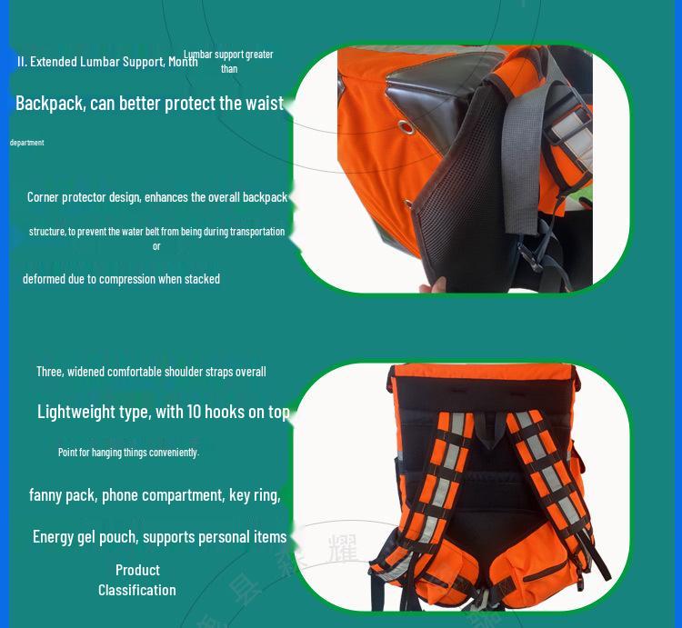 Fire-Resistant Water Backpack with Stainless Steel Frame for Forest Fire Rescue