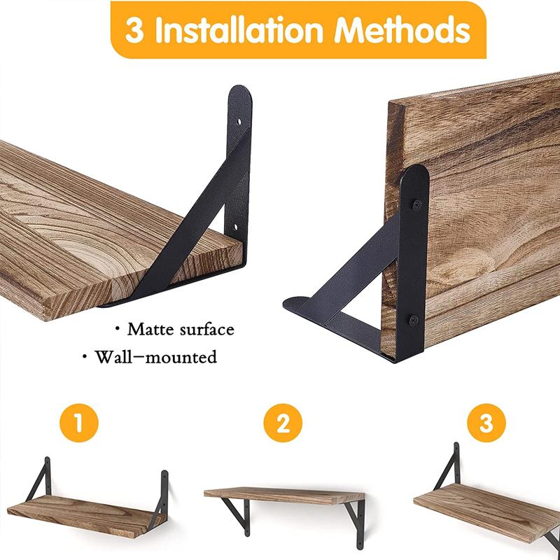 Wooden Wall Shelves Solid Wood Wall Hanging Floating Storage Shelf Bathroom Accessories Simple Design Shelves Supplies