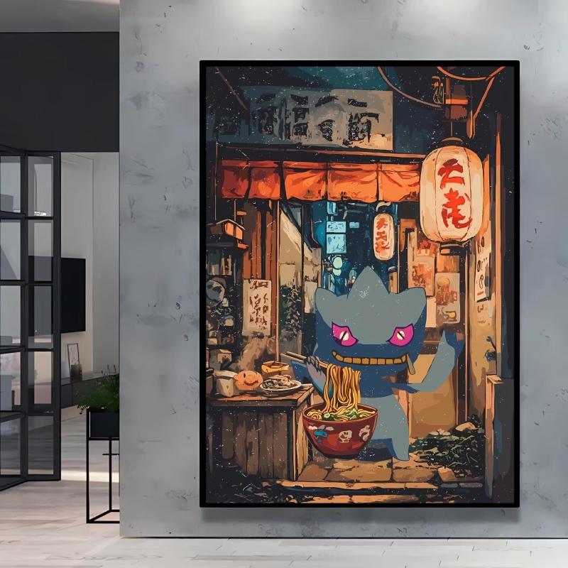 Classic Anime Canvas Paintings Pokemon Posters Living Room Kid Action Figures Children's Bedroom Decor Picture Prints and Prints
