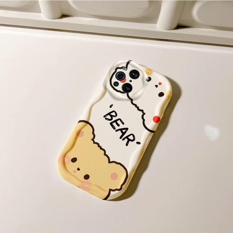 Probe Bear Suitable for Iphone16promax Mobile Phone Case Cute Apple 15 Anti-drop 14pro Japan and Korea 13/12