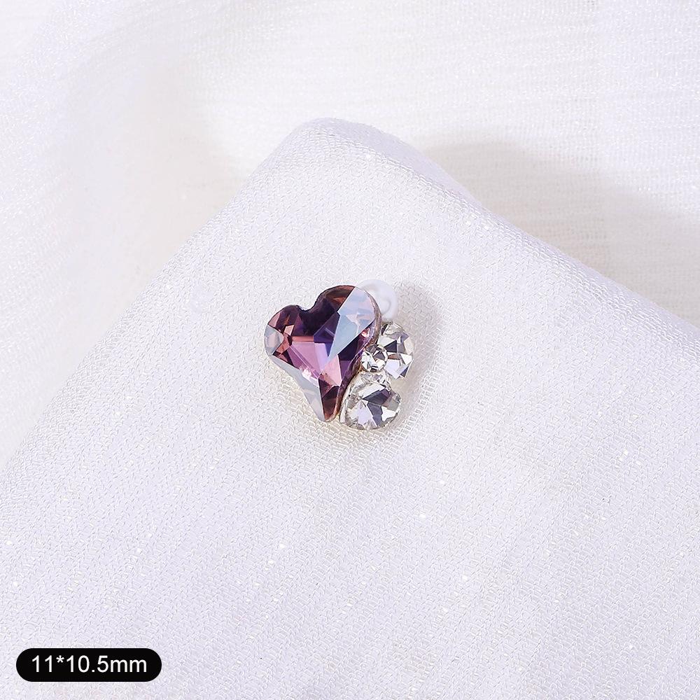 Nail Art Diamond Ball Stack Diamond Finished Nail Art Diamond Decoration Super Shiny Rectangle Right Angle Handmade Diamond Set With Pearl Decoration