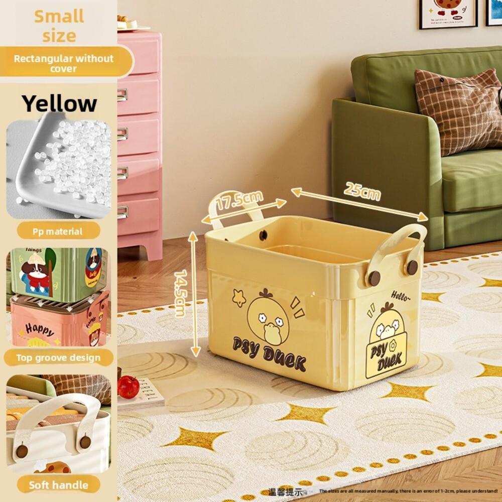 

Коробка с крышкой большой вместимости Многофункциональный настольный органайзер для хранения дома и в офисе С дизайном с мультяшным рисунком Контейнер для памятных вещей