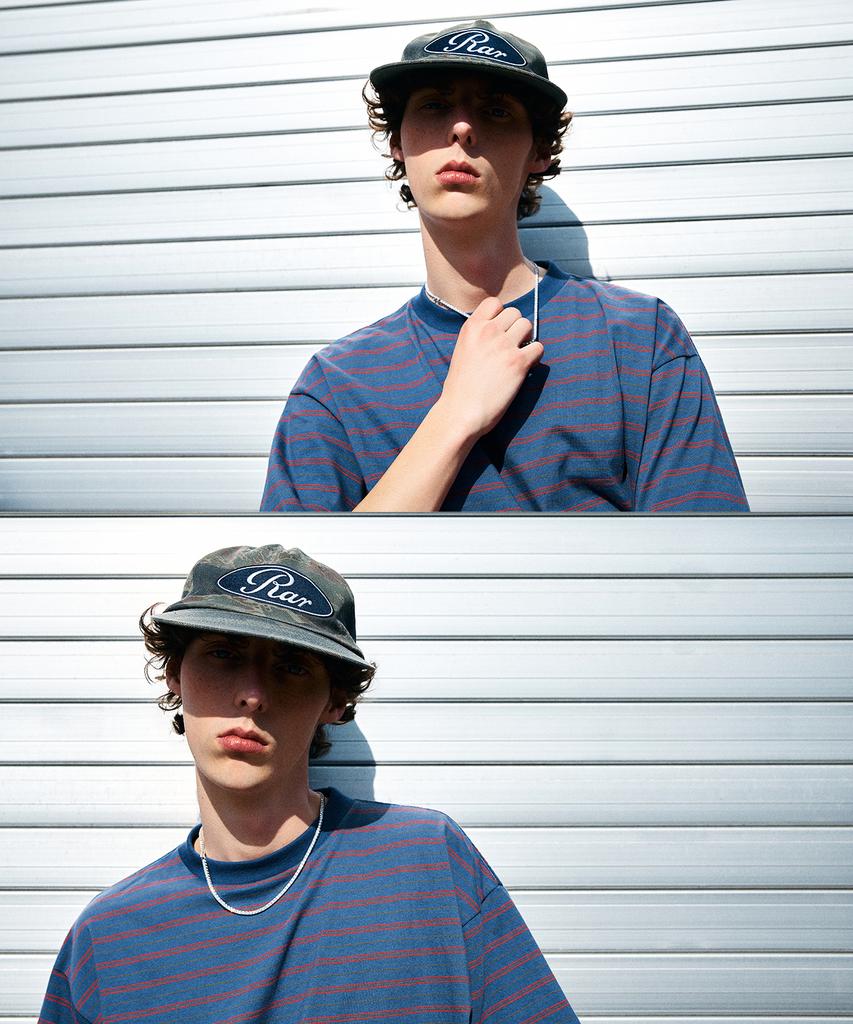 RAR Vintage Striped Border Tee_Navy