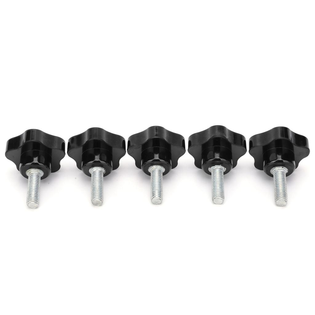 5Pcs Knob Bolt Lathe Hand Grip Twist Knob Nut Screw FiveStar Plum Locking Handle M10x50x30
