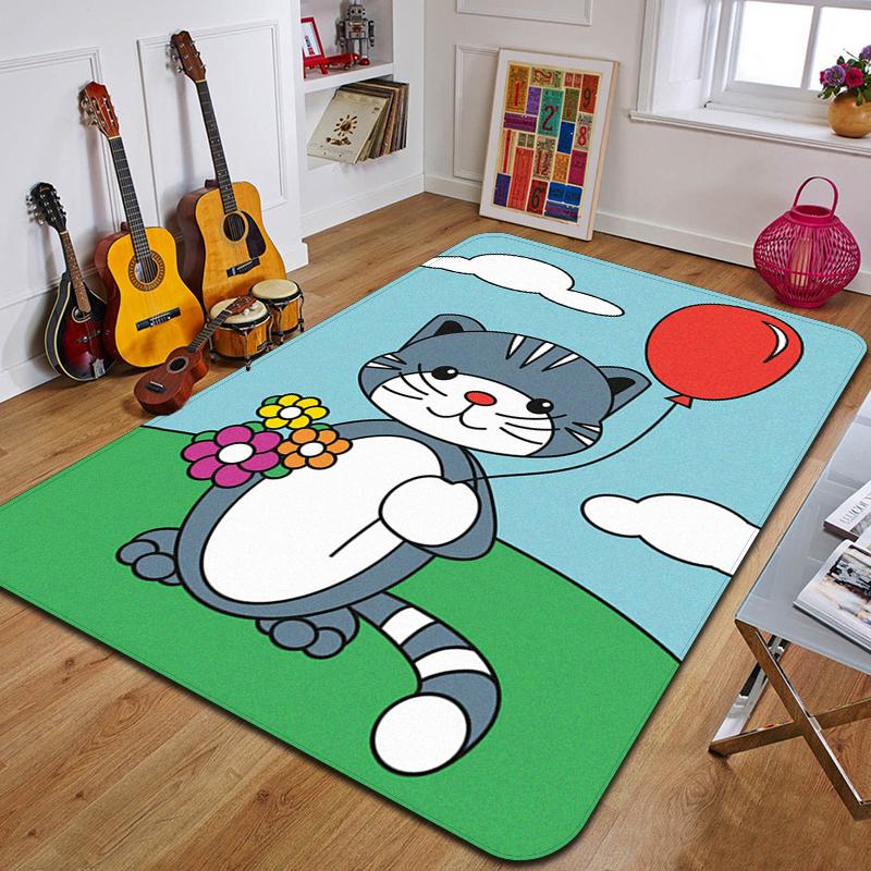 C-Niedliche Katze Bedruckter Teppich Mode Yogamatte Rutschfester Teppich Schlafzimmerdekoration Außenteppich Schlafzimmer Geburtstagsgeschenk