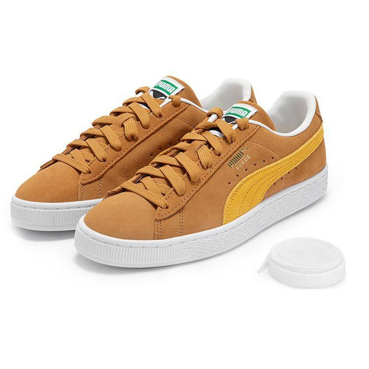 Puma Suede Classic 21 Desert Tan Unisex Sneakers Orange Tangerine White 374915-53