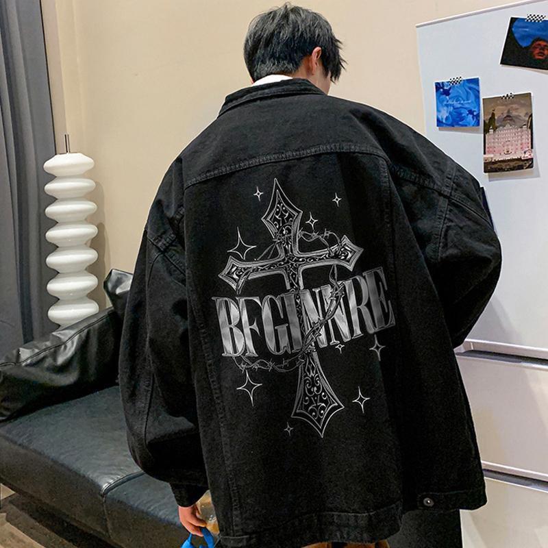 

Куртка Cross Denim Loose Plus Size для мужчин, рабочая куртка на весну и осень S