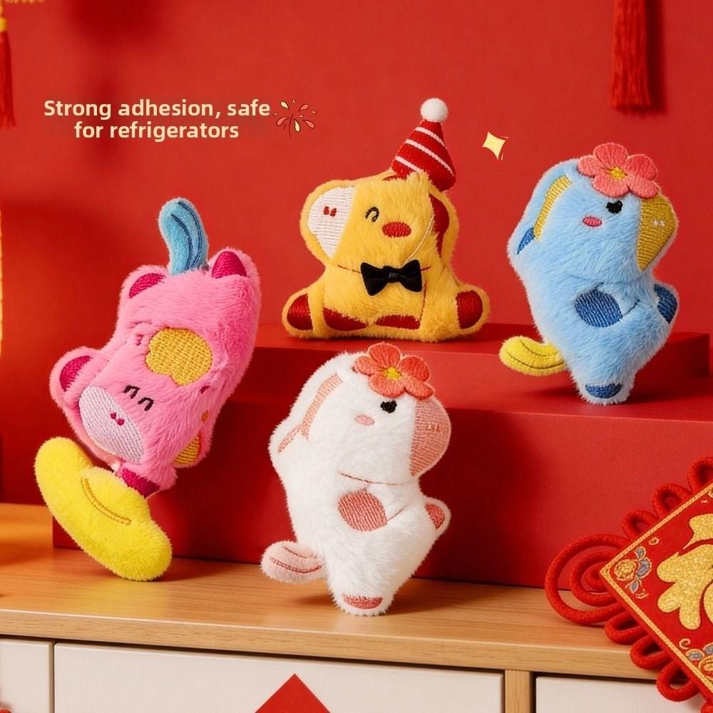 Cartoon Stuffed Animal Fridge Magnet Cute Zodiac Pony Refrigerator Stickers  Home Decoration