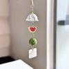 Jellyfish Star Lucky Leaf Wind Chime Keychain & Phone Lanyard Pendant