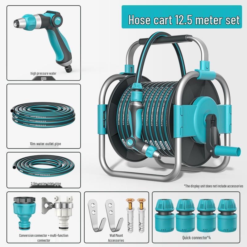 

Мойка высокого давления для автомобиля со шлангом, соединителем против замерзания, стойкой для хранения и катушкой для использования в саду и дома