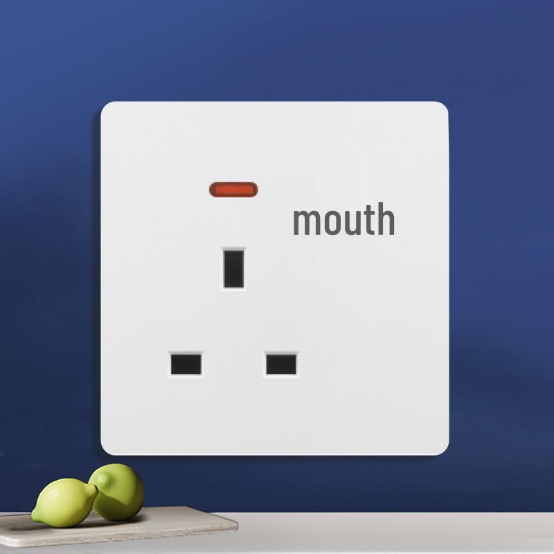 British Style 1-Gang 13A Multifunctional USB Socket, Hong Kong & Macau, White Panel