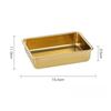 304 Stainless Steel Double Ear Rectangle Snack Plate Fried Chicken Plate Restaurant Creative Candy Fruit Serving Tray Tableware