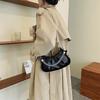 Casual Chain White Bag Women's 2025 Autumn New Trendy Casual Underarm Bag Pleated Cloud Messenger Bag