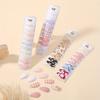 RAINBOW BOWS 10Pcs/set Mini Cotton Print Flower BB Hair Clips for Girls Lovely Plaid Hairpins Headwear Kids Hair Accessories