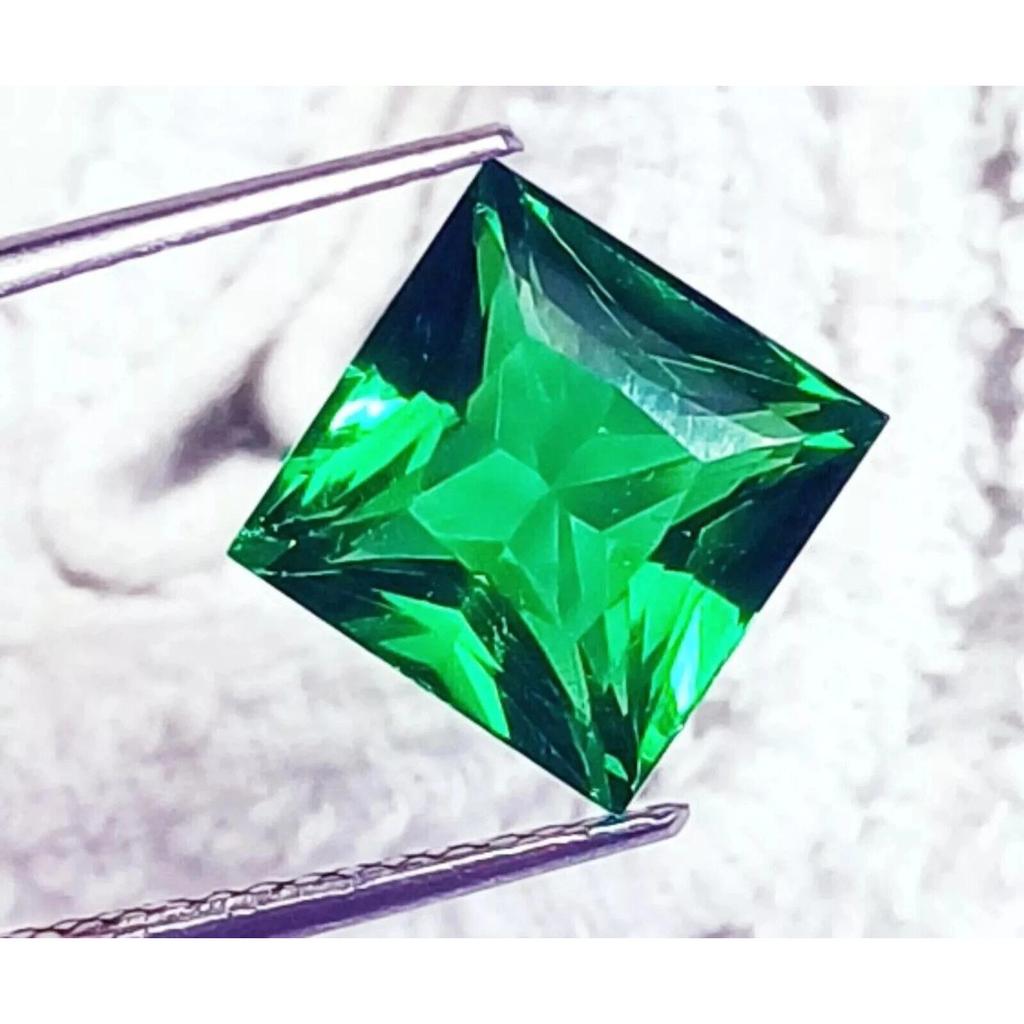 Tsavorite Garnet Green Natural 10+ Ct Princess Cut Stunning Certified Gemstone