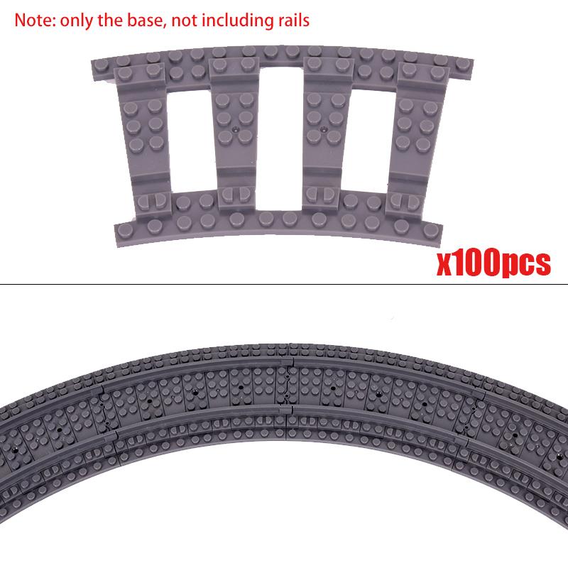 MOC Şehir Treni Hemzemin Geçidi Esnek Raylar Çatallı Düz Eğri Raylar Makas Yapı Taşı Tuğlalar Yaratıcı Kendin Yap Oyuncakları