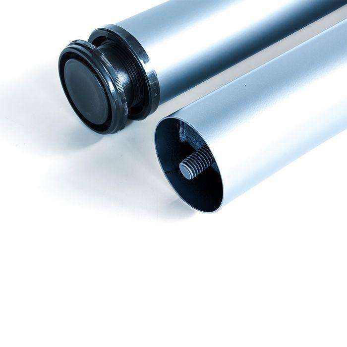 Emuca 4er-Set Tischbeine, Durchmesser 60mm, H 710mm, Stahl, lackiertes Aluminium