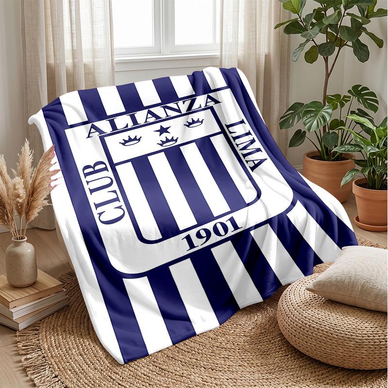 Algeria National Football Theme Blanket Soft Flannel Blanket Plush Throw Blanket Cozy Sofa Bed Blanket for Home Decor