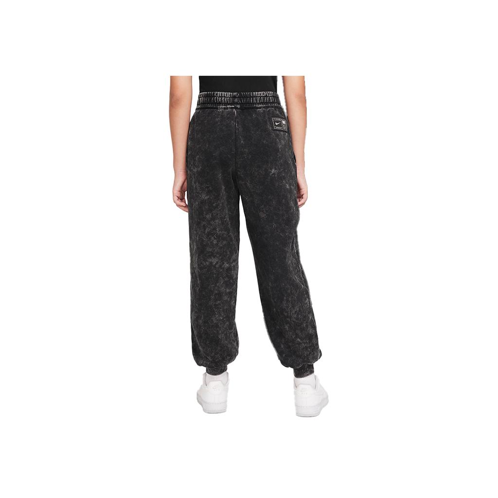 Nike Knitted Sports Pants Culture Tie-Dye Comfortable Soft Casual Kids Bottoms Black Dark-Gray FZ5264-010