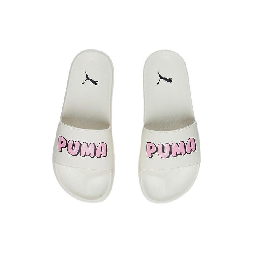 Puma Leadcat 2.0 Rubber Slip Resistant Slide Slippers Unisex White Pink 387234-01