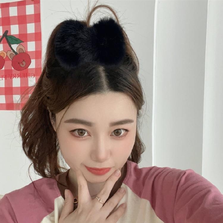 Lovely Hairpin Plush Bowknot Shape Hair Barrettes Girls Braids Bangs Hair Clip