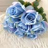 Artificial Flower Faux Silk Flower Fabric Soft Pliable Petals Flexible Stems Realistic Look Fake Roses Wedding Bouquets Photo Props