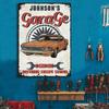 Personalized Metal Tin Sign Garage Wall Art Mechanic Decor