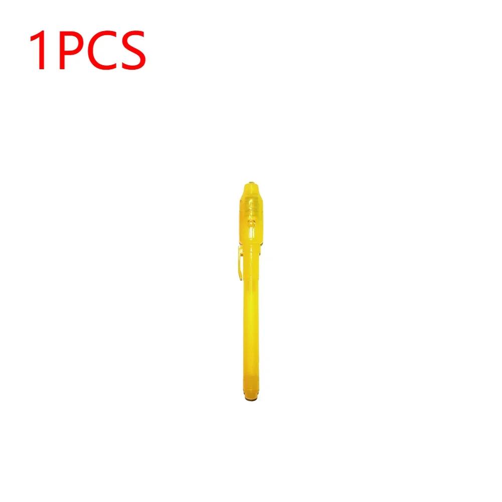 10-1PC Invisible Ink Pen Luminous Light Pen Secret Message Magic UV Light Pen Learning Education Toys for Students Party Favors