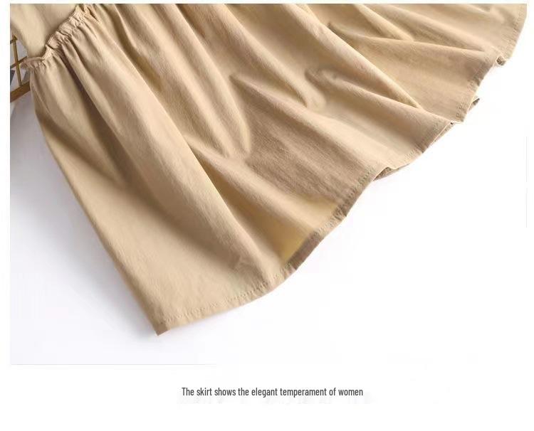 Plus Size Lightweight Pleated A-line Skirt with Elastic High Waist for Summer