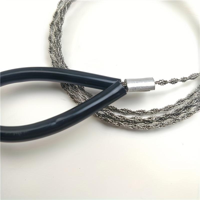 Portable Stainless Steel Wire Saw with Finger Handle Outdoor Camping Hiking Pocket Manual Cutting Chain Saws Survive Tool