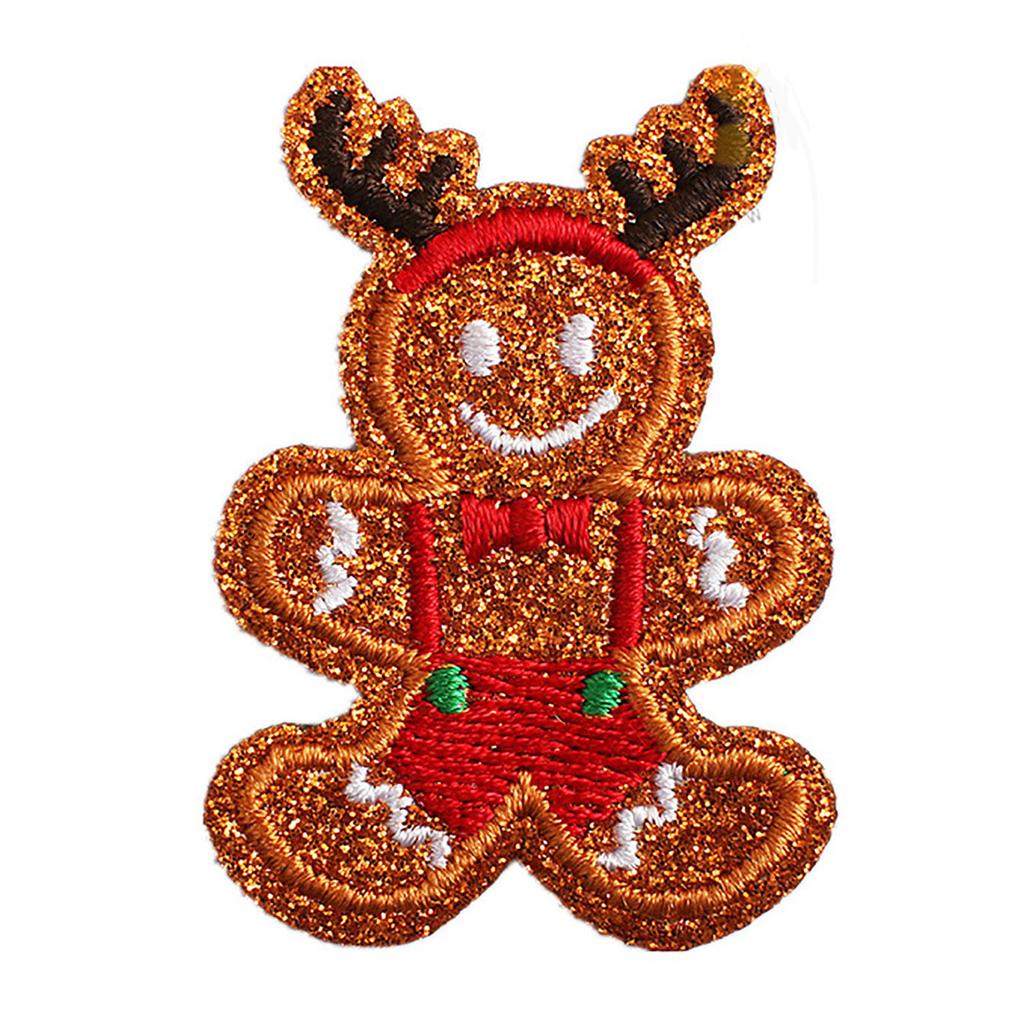 Christmas Iron-on Embroidered Patches Sew Applique Embroidered Patches for Jeans Clothing Festival DIY Christmas Gifts