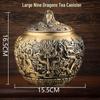Kowloon Brass Five Bulls Tea Caddy Desk Ornament
