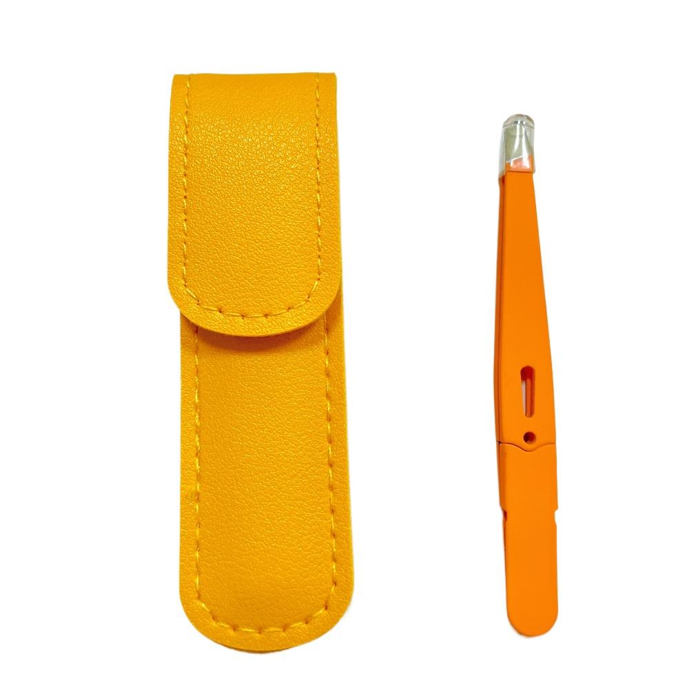 Colorful Stainless Steel Eyebrow Tweezers, Slant Tip Precision Hair Removal, Hollow Design Beauty Tool for Men Women