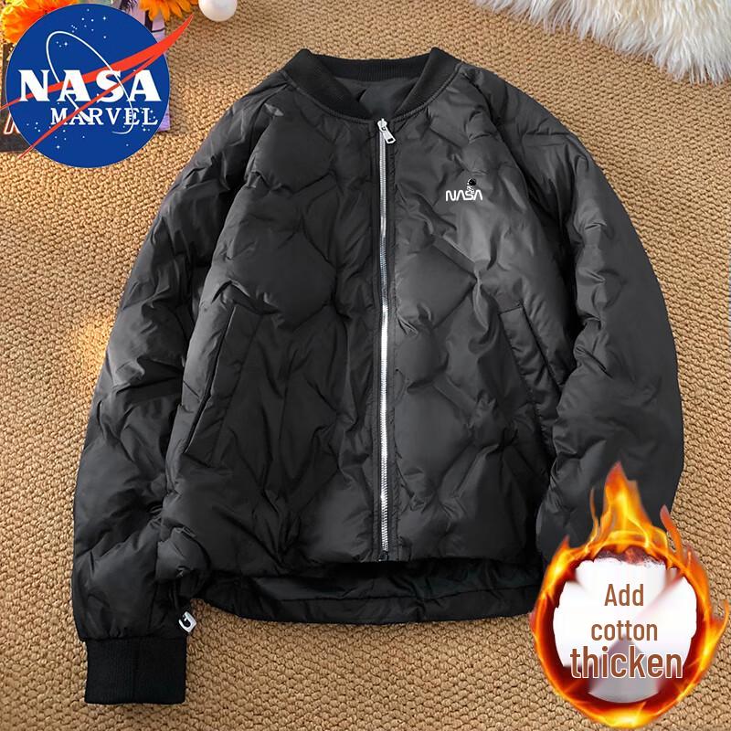 NASA MARVEL Herren Herbst/Winter Outdoor Freizeit Stehkragen Steppjacke