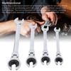 Ratcheting Tubing Wrenches Brake Line Wrench Set 72 Teeth Adjustable Angle 10mm 12mm 14mm 17mm Ratcheting Tubing Wrenches