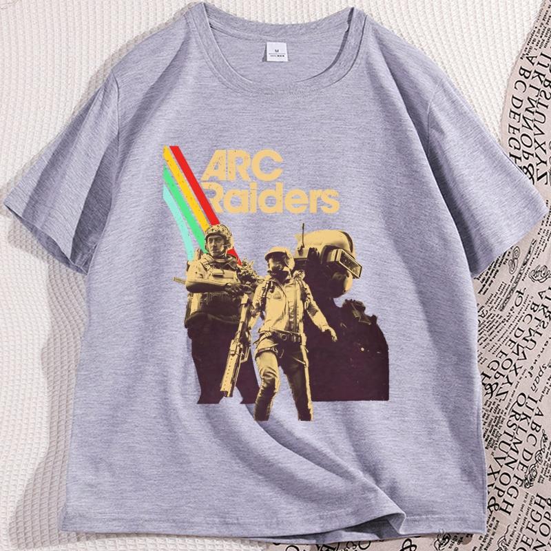 Arc Raiders Tshirt Video Game Cotton Graphic Tee Short Sleeve Crew Neck Y2K Streetwear Funny Style Tee Men Tshirt Clothes