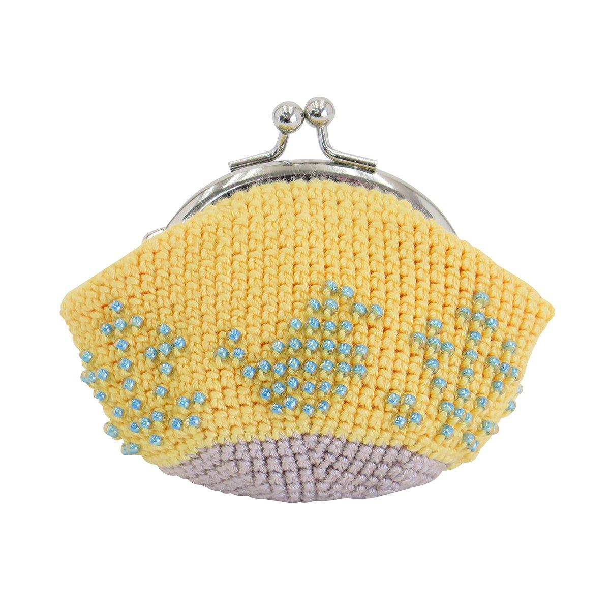 

Набор для вязания крючком из ниток Olympus, Эмми Гранде, бисерное вязание крючком, кошелек с птицей и деревянными бусинами, AK-32