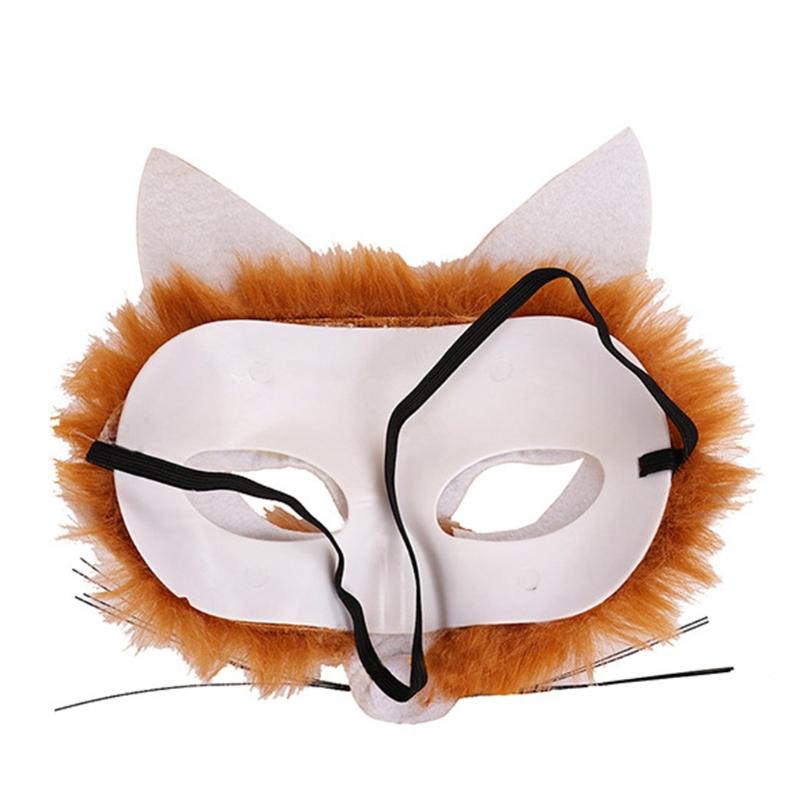 Lovely Halloween Mask Realistic Animal Face Mask Cover Cosplay Costumes Props Masked Ball Party Gifts for Adults Kids