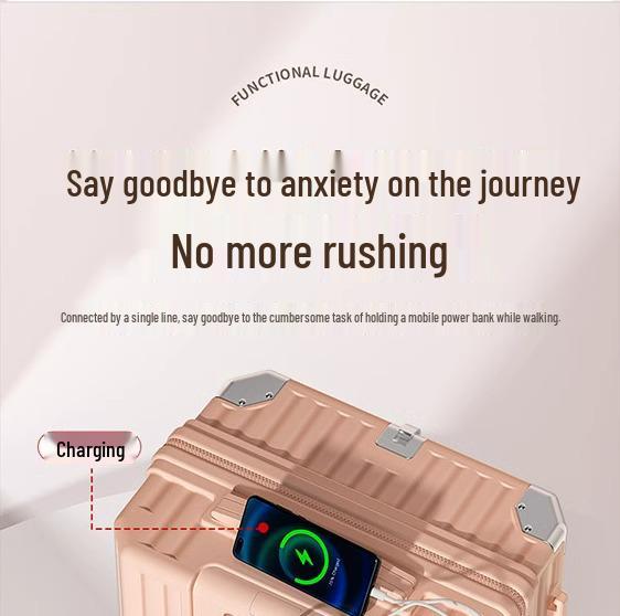 Women's High-Value Sturdy 20/24-Inch Mother-Child Trolley Case with Combination Lock for Travel