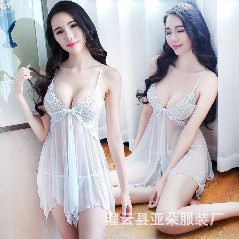 Sex Lingerie Same Women's Sexy Uniform Temptation Suspender Nightdress Lace Pajamas