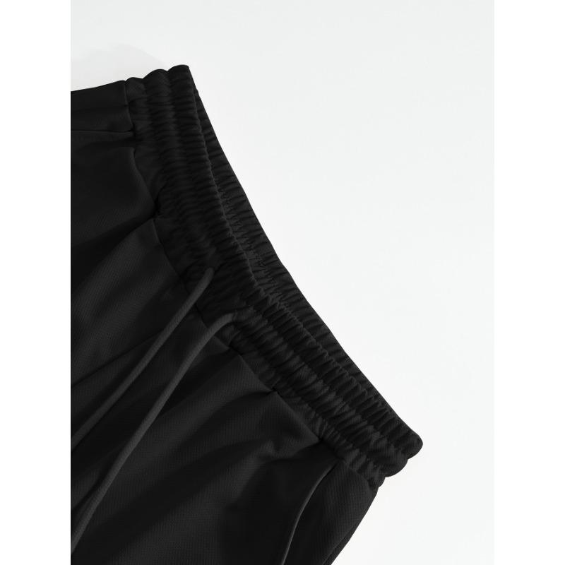 Spring Fashion Straight Casual Trousers Men's Sweatpants Drawstring Elastic Waist Micro Loose Neutral Wind Sports Trend Versatile