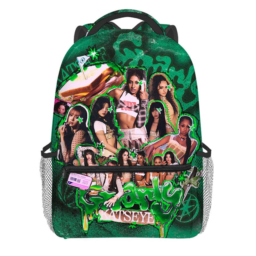 Luxury Popular Novelty Kpop Katseye student Bookbag Notebook Backpacks 3D Print Oxford Waterproof Boys/Girls Travel Backpacks