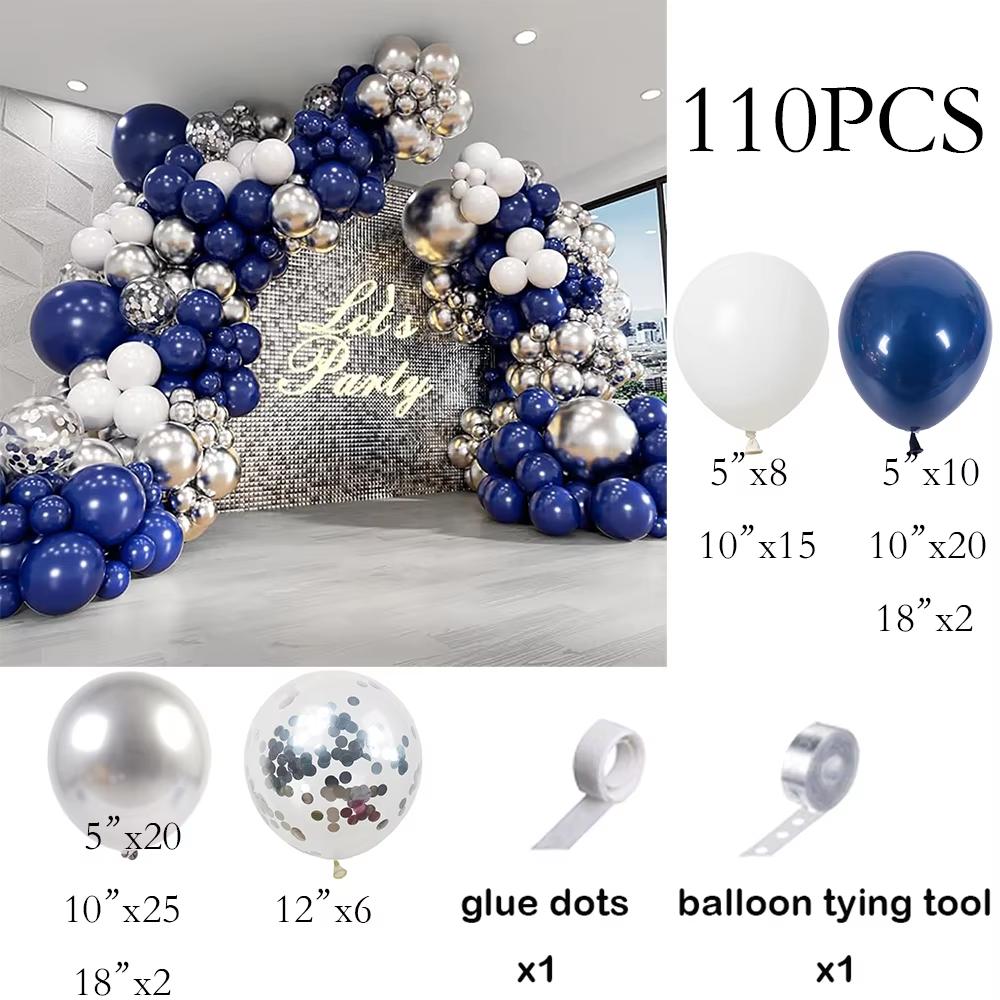 Royal Blue Balloons Garland Arch Blue Ballon Kit Wedding Anniversary Ceremony Decor Birthday Party Baby Shower Decoration Globos