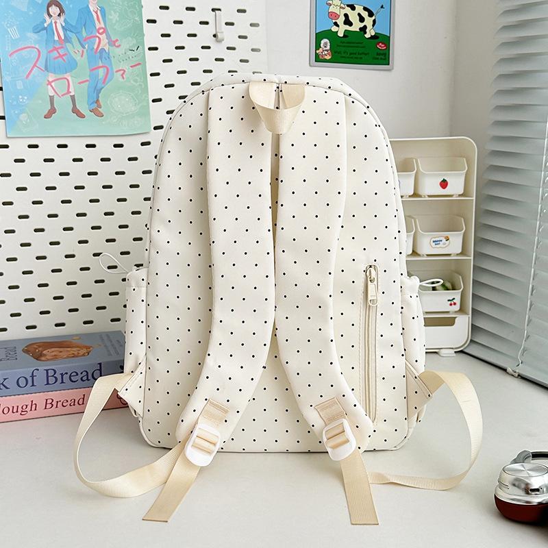 Polo Dot Printed Backpack Women's Large Capacity Backpack Student Schoolbag