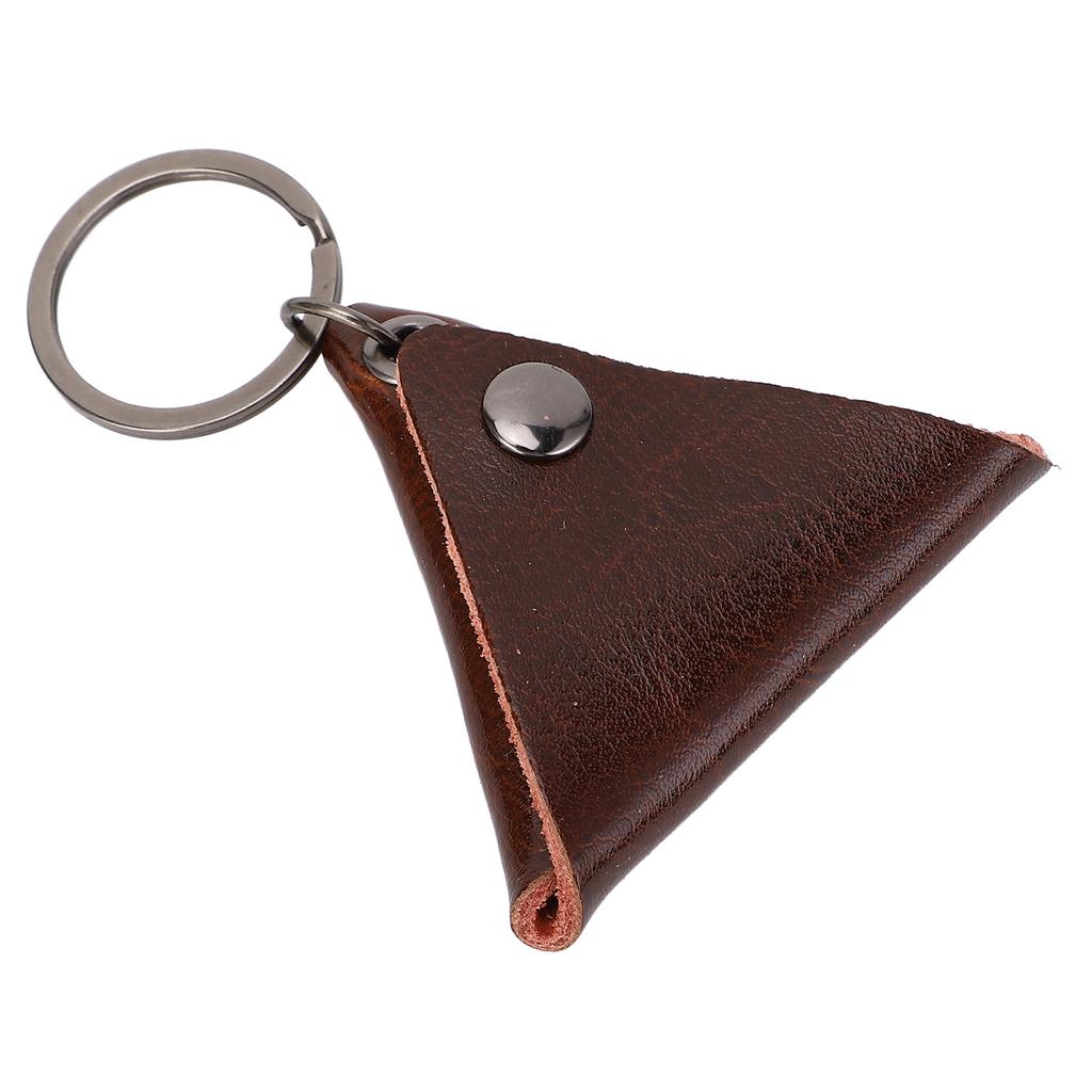 Guitar Pick Bag Faux Leather Waterproof Easy To Clean Portable Keychain Design Guitar Pick Holder