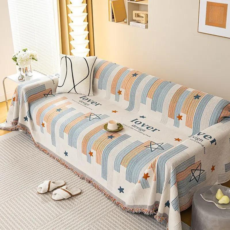 Double-Sided Chenille Sofa Cover All-Inclusive  Anti-claw living Room Sofa Cover All-Season Universal Non-slip Sofa Towel
