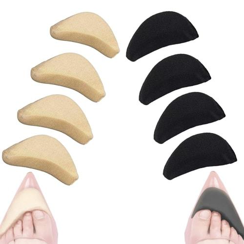 WFGPXC Toe Cushion for High Heels, Shoe Size Adjustment, Toe Padding, Prevents Shoes from Slipping, Memory Foam, 4 Pairs (8 Pieces)