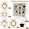 Mini Museum Photo Album Mini DIY Museum Silhouette Box Stylish Creative Memory Display Kit with Miniature Statue and Gold Frame