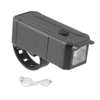 Luce Frontale per Bicicletta Ricaricabile Regolazione Automatica del Fascio Luminoso Clima-Resistente Clacson Installazione Rapida per Ciclismo Notturno