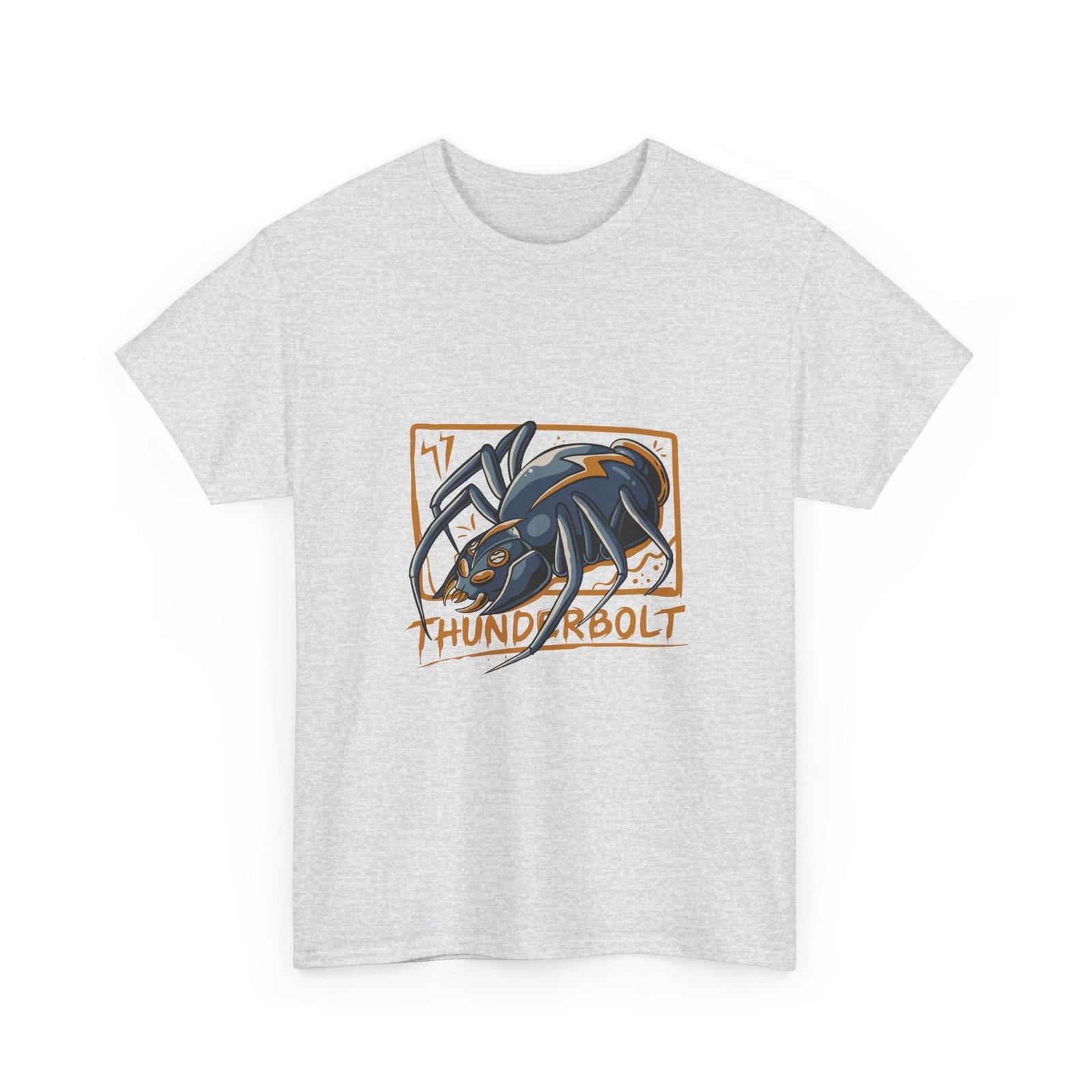 Thunderbolt Spider Graphic T-Shirt 100% Cotton Dark Retro Art Tee For Gothic Aesthetic Enthusiasts And Niche Design Seekers 4XL